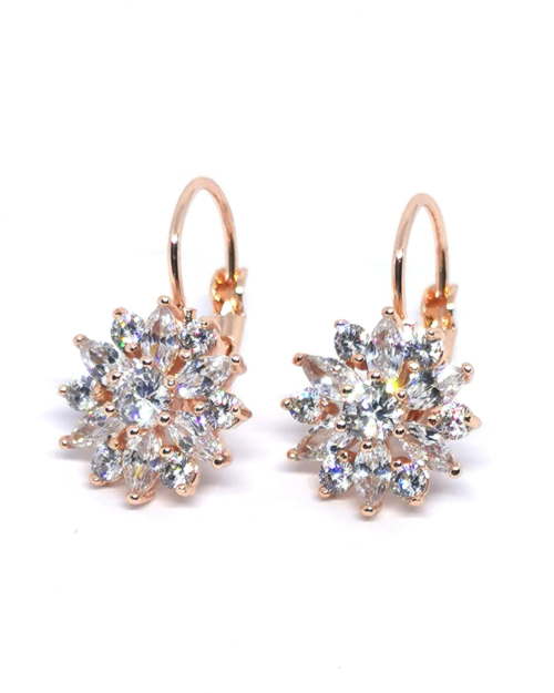 Flower Earrings 18 Karats Gold Plated