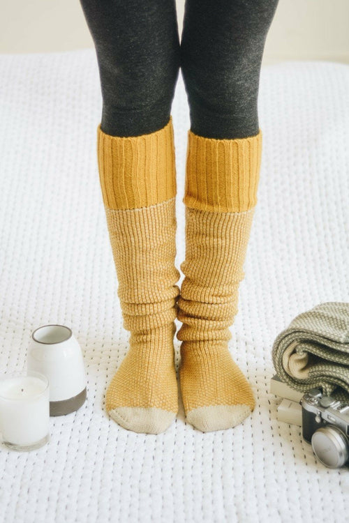 Ribbed Knit Lounge Socks
