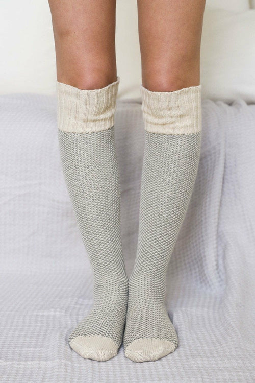 Ribbed Knit Lounge Socks
