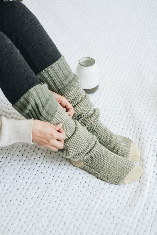 Ribbed Knit Lounge Socks